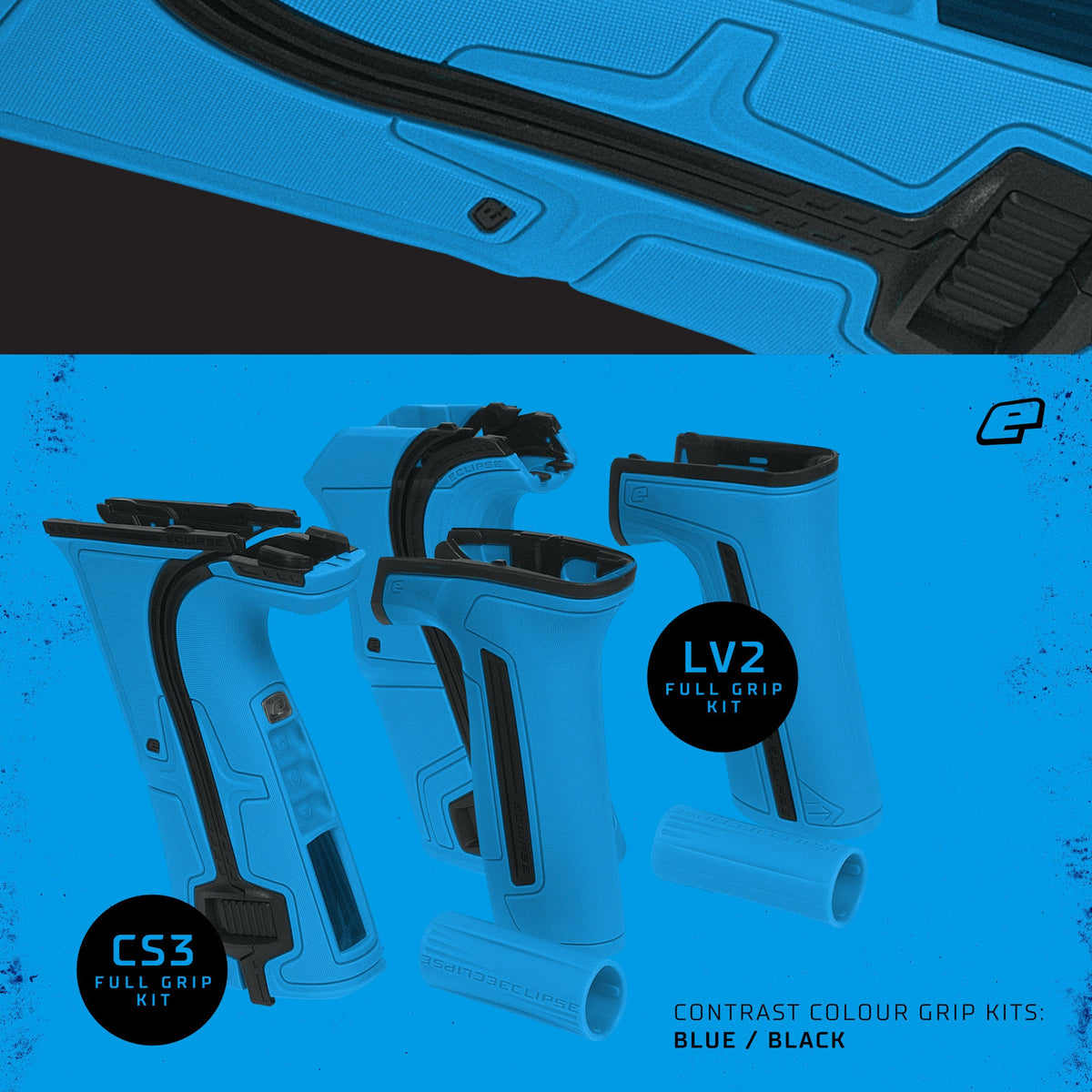 Eclipse Lv2 Grip Kit BLUE Committed Paintball