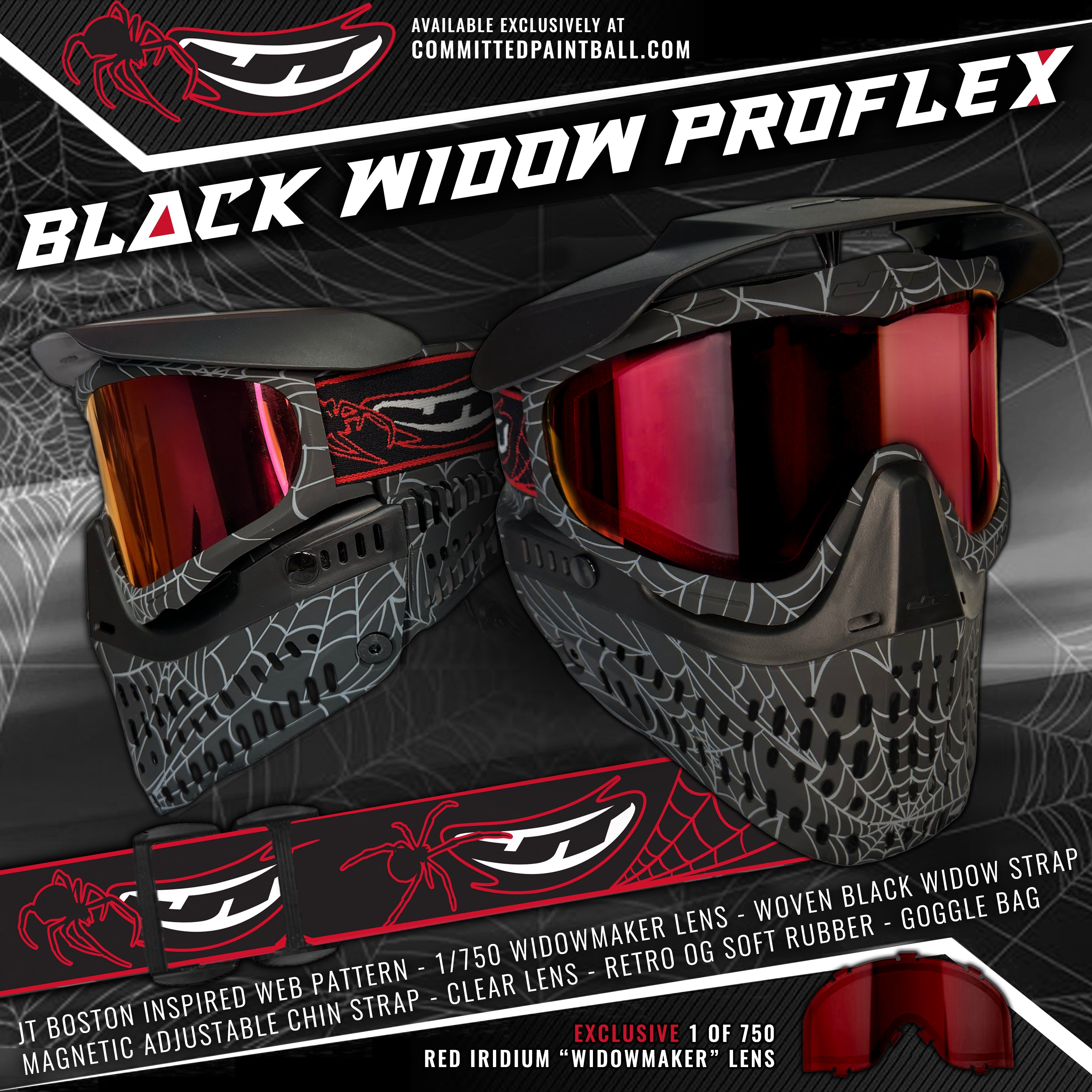 JT ProFlex - Black Widow – Committed Paintball