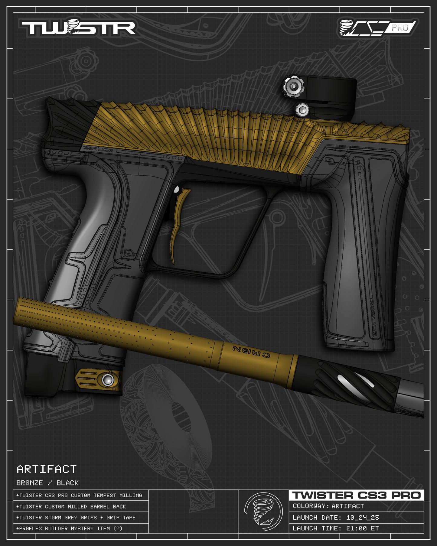 Planet Eclipse TWSTR CS3 PRO - Artifact (Bronze/Black) [SWAP]