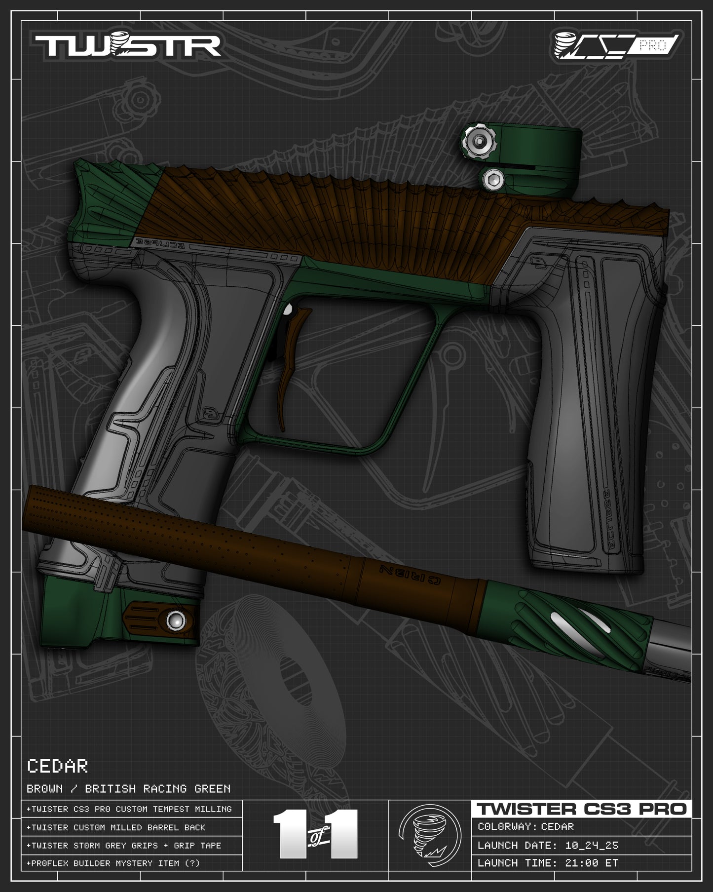 Planet Eclipse TWSTR CS3 PRO - Cedar (Brown/BRG) [PRIME]