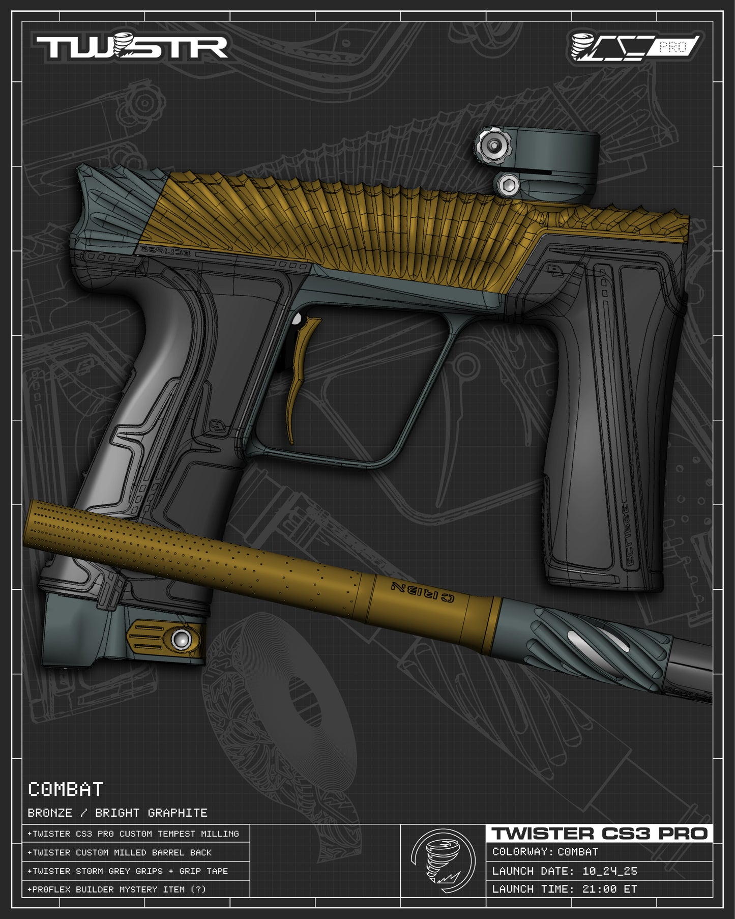 Planet Eclipse TWSTR CS3 PRO - Combat (Bronze/Graphite) [SWAP]