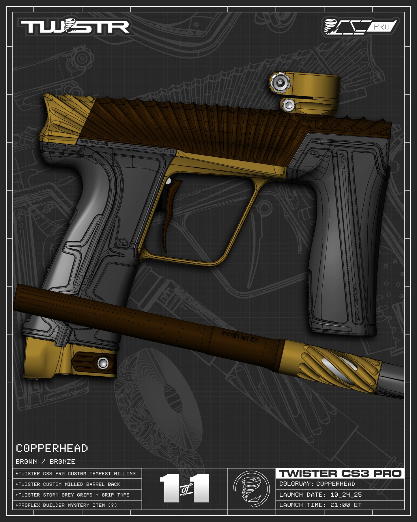 Planet Eclipse TWSTR CS3 PRO - Copperhead (Brown/Bronze) [SELECT]