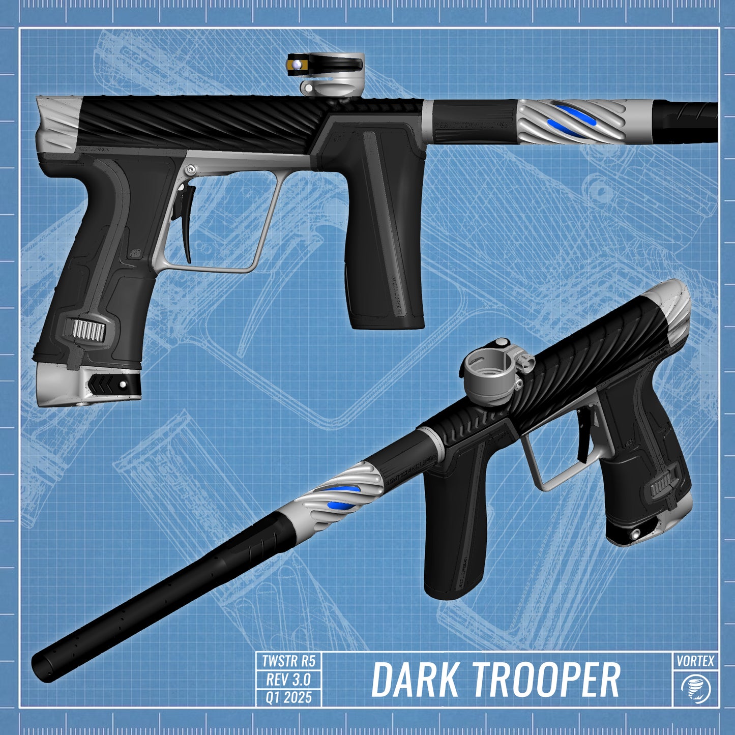 Planet Eclipse TWSTR GEO R5 - Dark Trooper (Black/Silver) [SWAP]