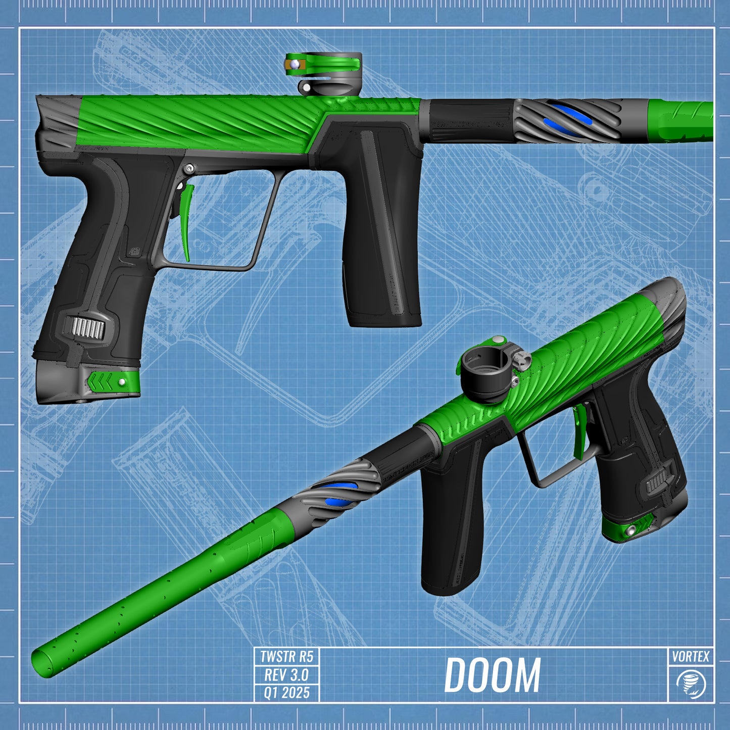 Planet Eclipse TWSTR GEO R5 - Doom (Lime/Medium Grey) [SWAP]
