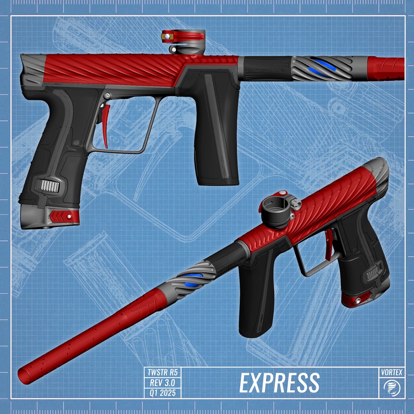 Planet Eclipse TWSTR GEO R5 - Express (Red/Medium Grey) [BASE]