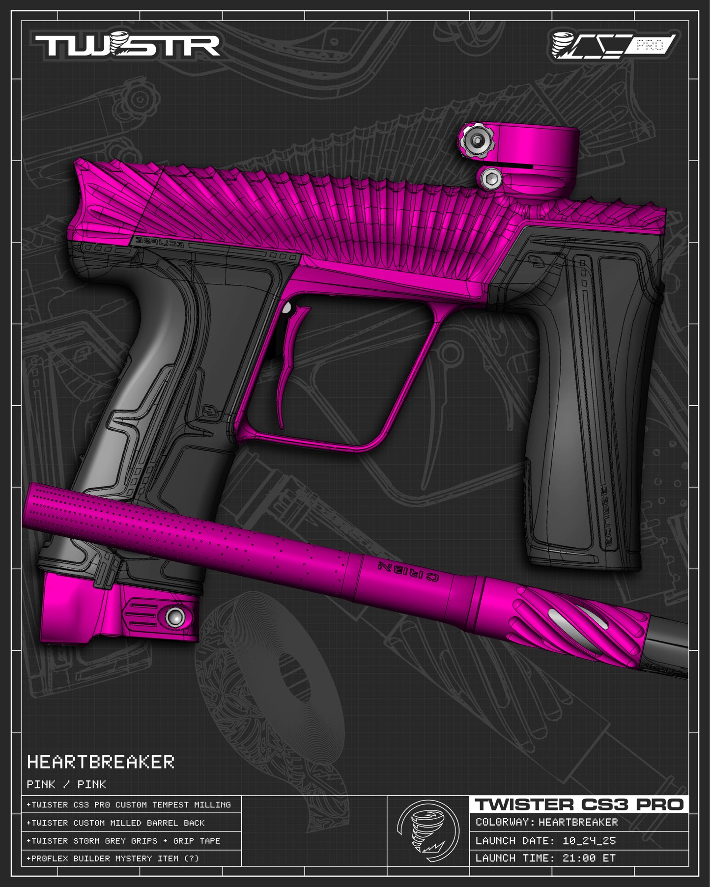 Planet Eclipse TWSTR CS3 PRO - Heartbreaker (Pink/Pink) [PRIME]