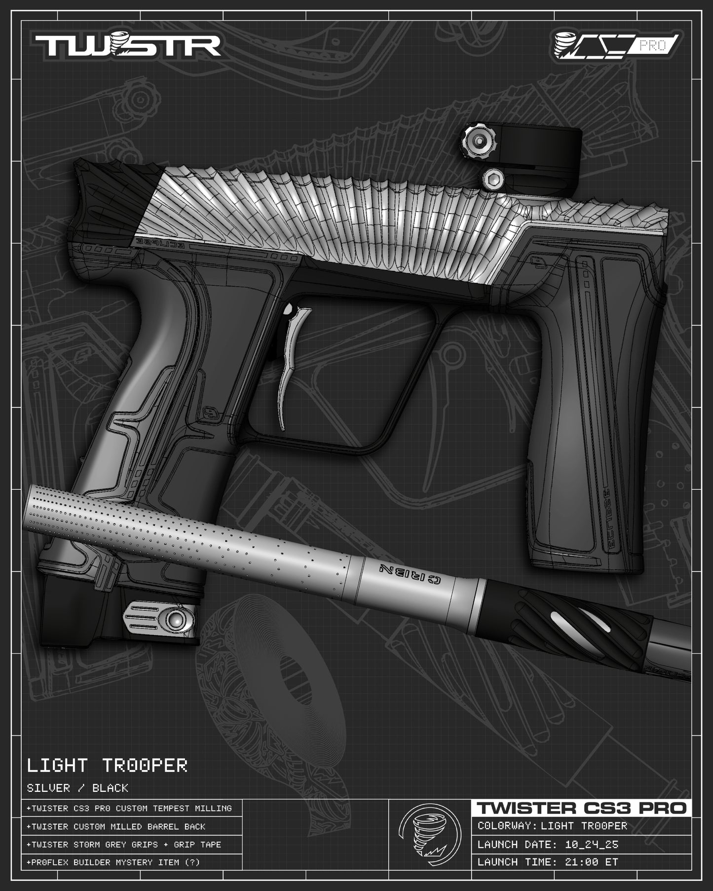 Planet Eclipse TWSTR CS3 PRO - Light Trooper (Silver/Black) [SWAP]