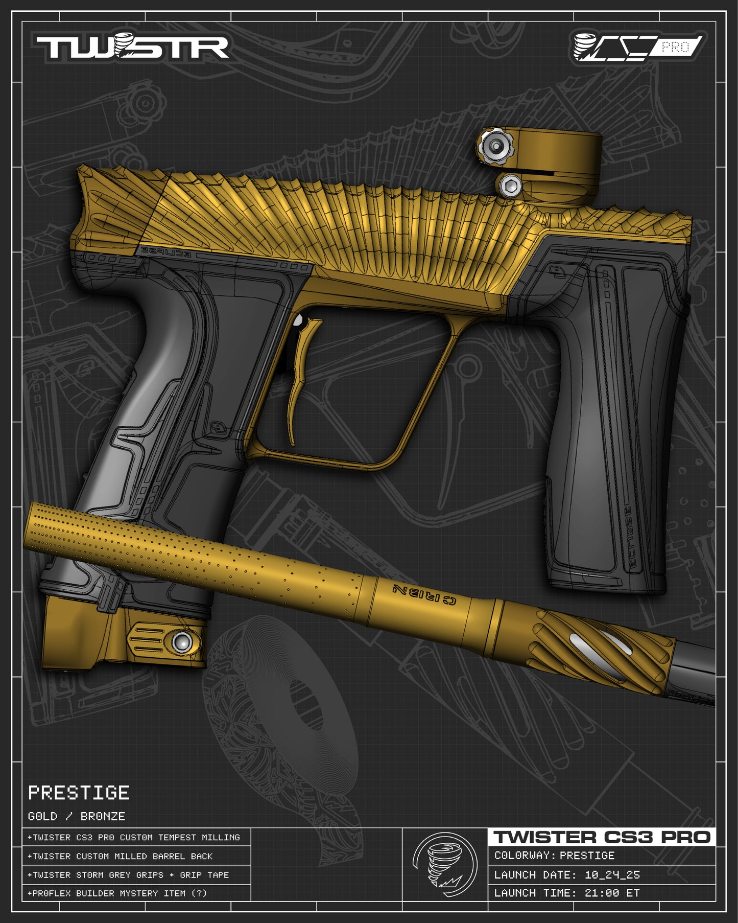 Planet Eclipse TWSTR CS3 PRO - Prestige (Gold/Bronze) [BASE]
