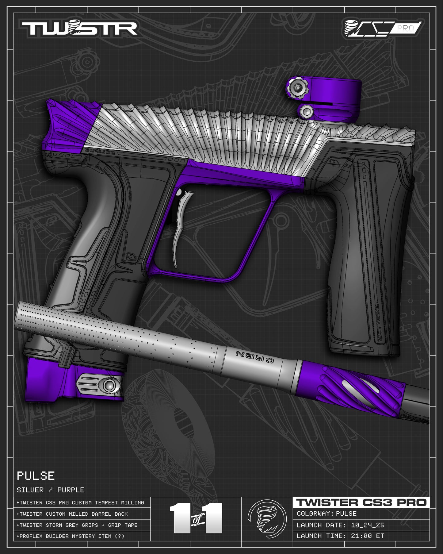 Planet Eclipse TWSTR CS3 PRO - Pulse (Silver/Purple) [SELECT]