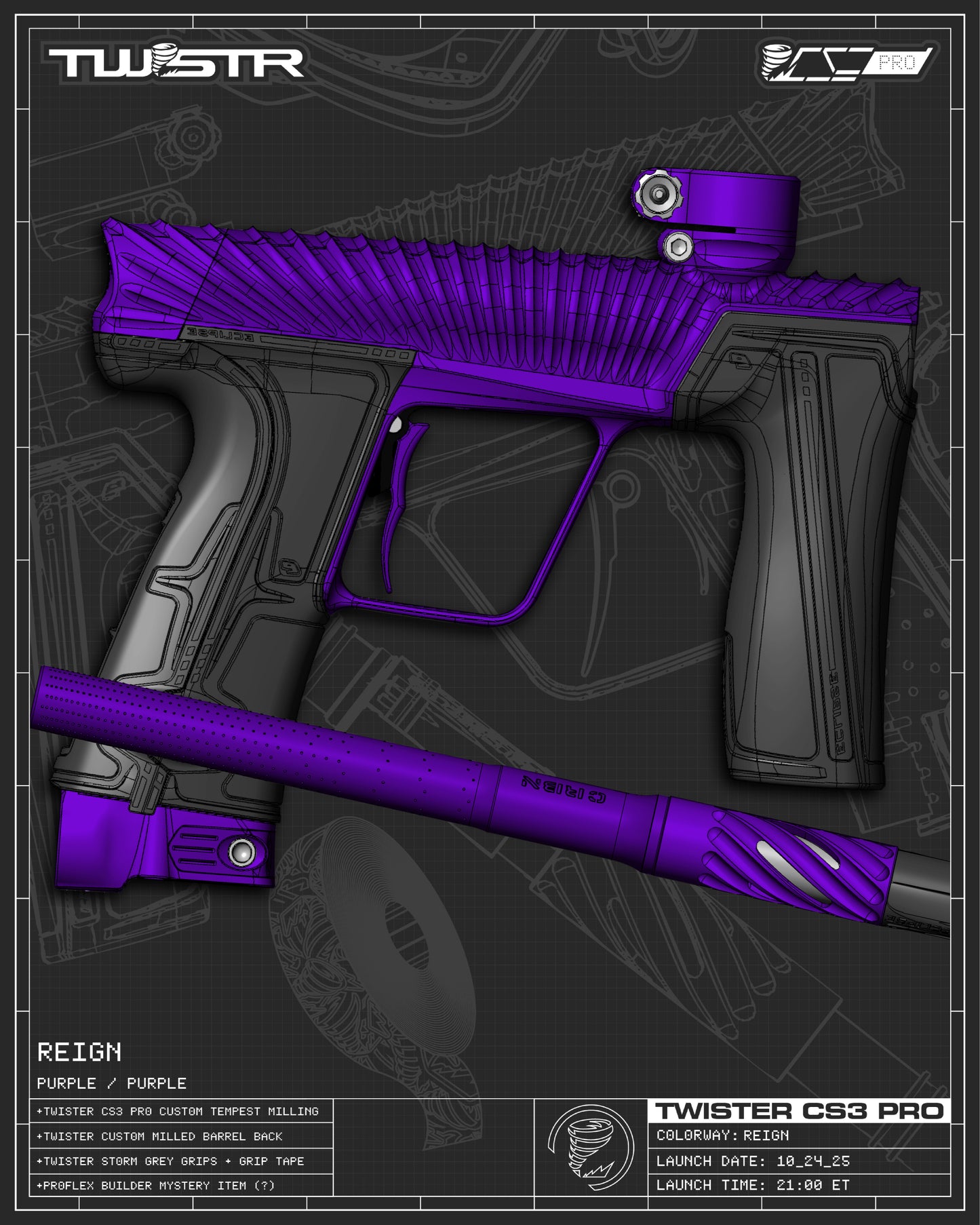 Planet Eclipse TWSTR CS3 PRO - Reign (Purple/Purple) [PRIME]