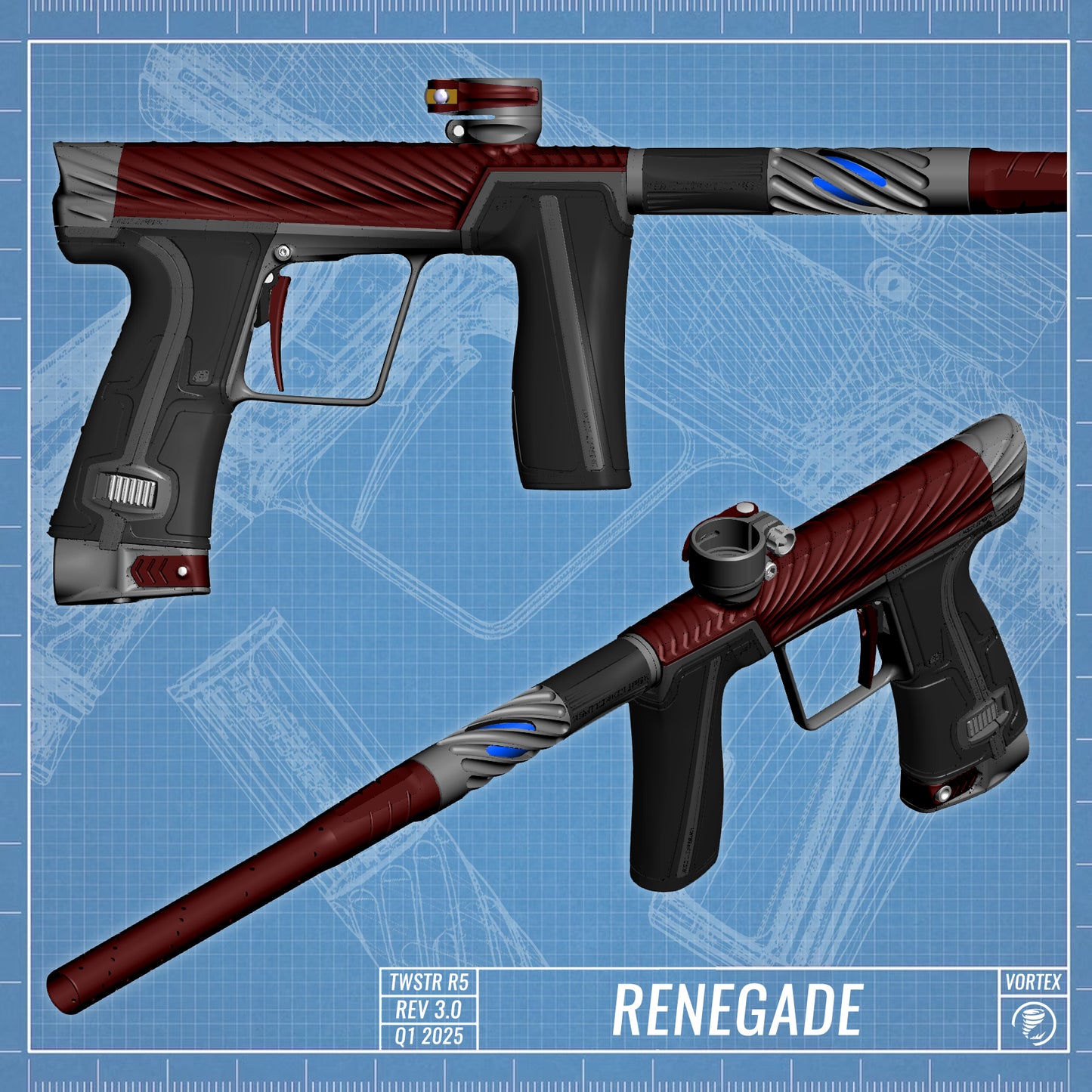 Planet Eclipse TWSTR GEO R5 - Renegade (Burgandy/Medium Grey) [SELECT]