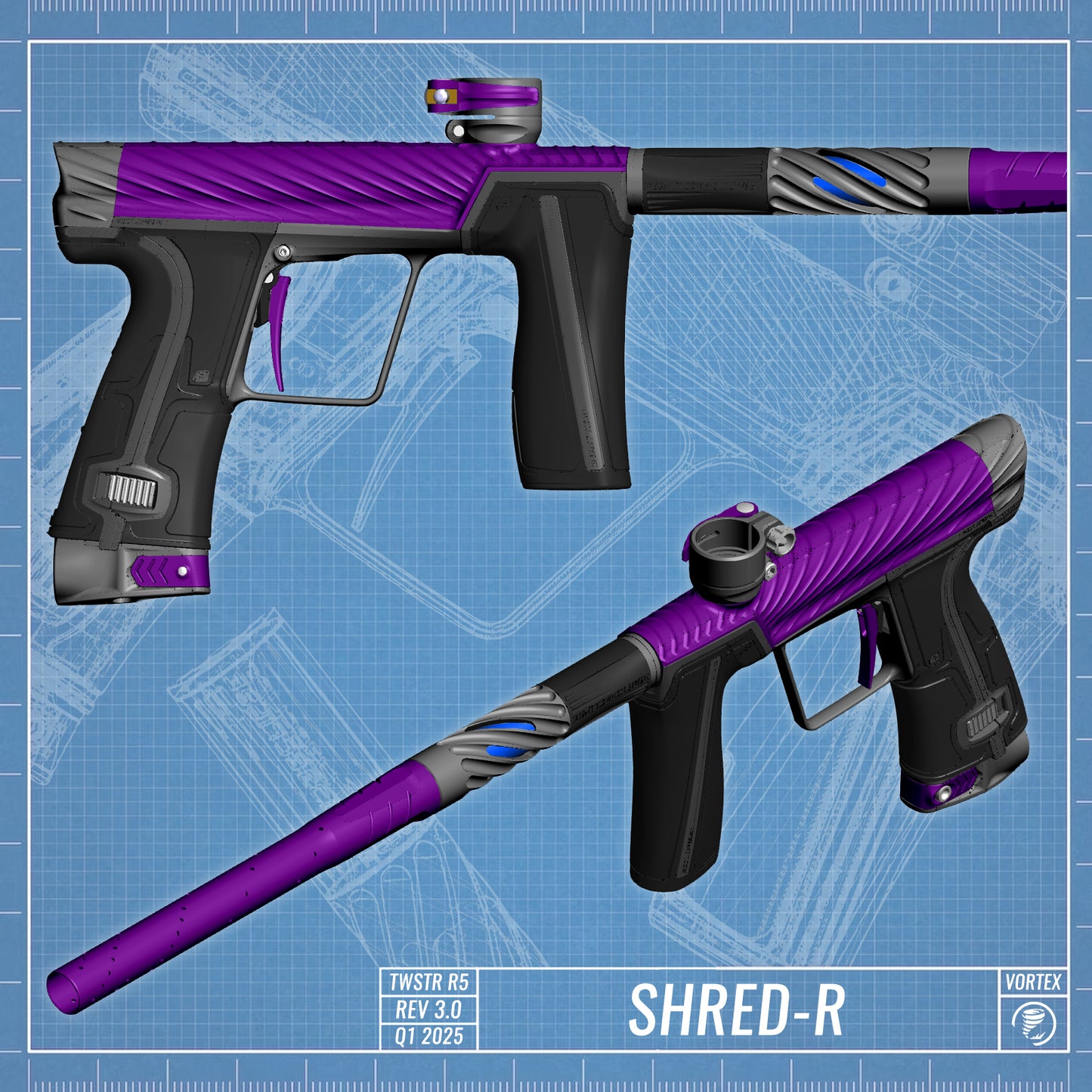 Planet Eclipse TWSTR GEO R5 - Shred-R (Purple/Medium Grey) [SELECT]