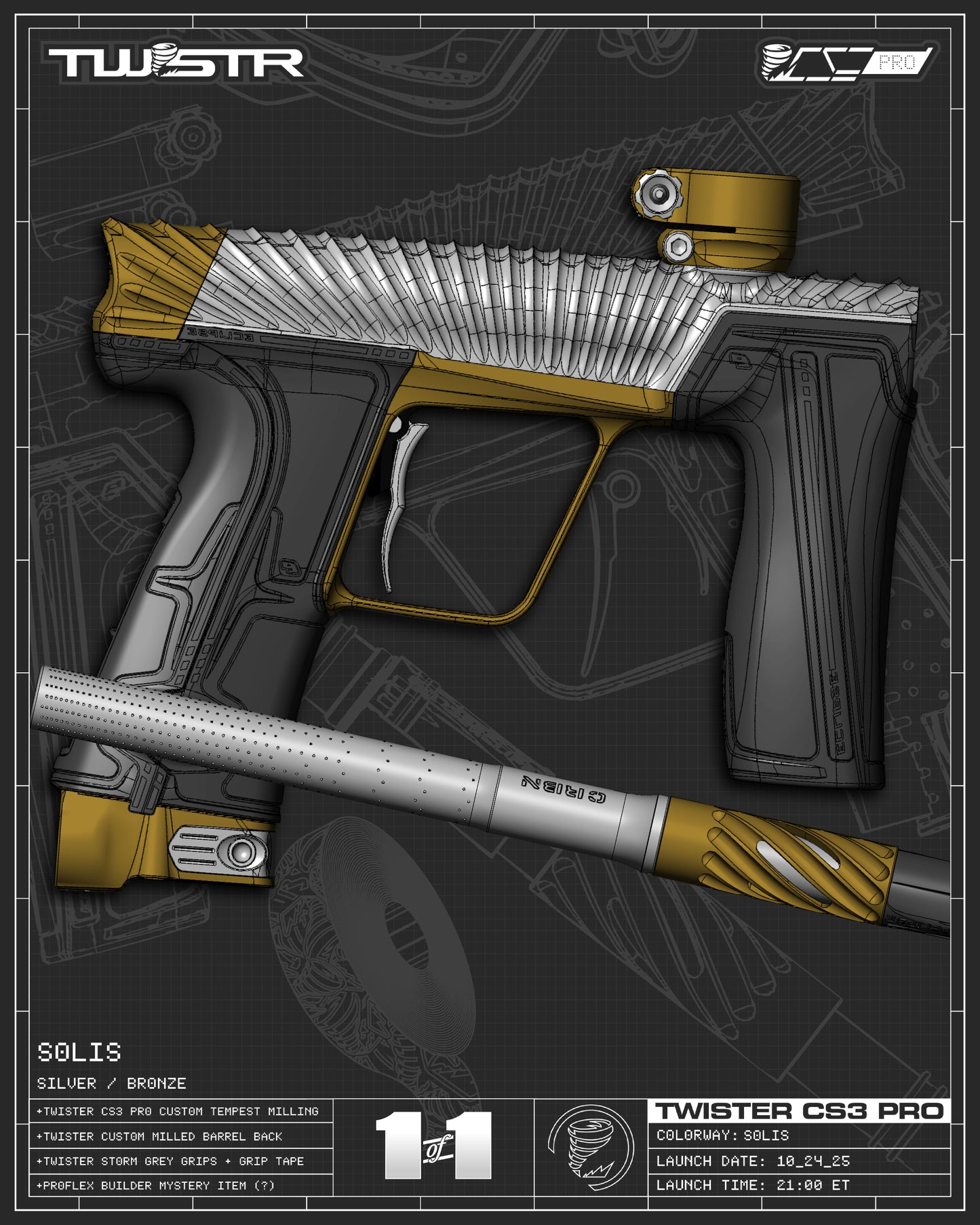 Planet Eclipse TWSTR CS3 PRO - Solis (Silver/Bronze) [SWAP]