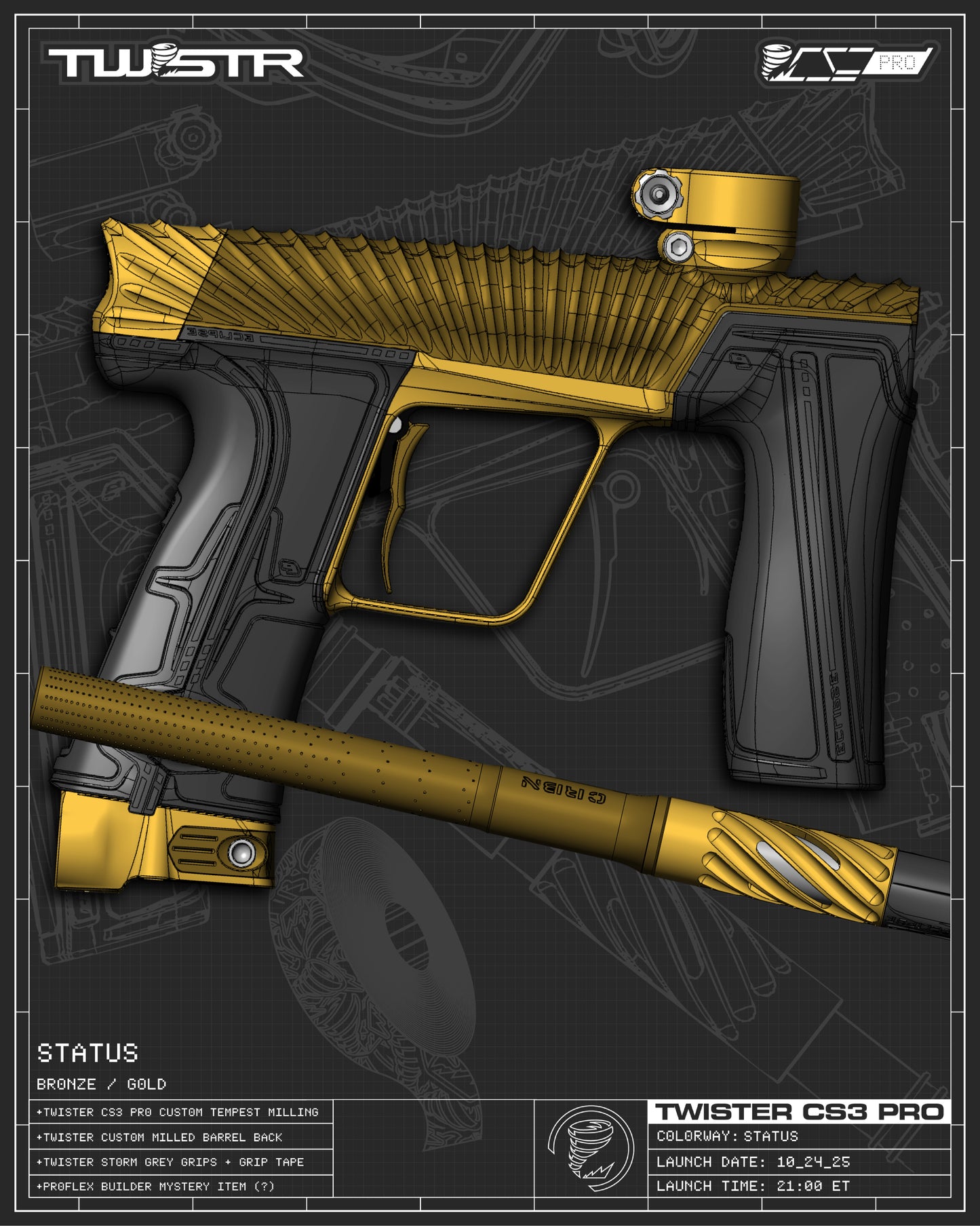 Planet Eclipse TWSTR CS3 PRO - Status (Bronze/Gold) [BASE]