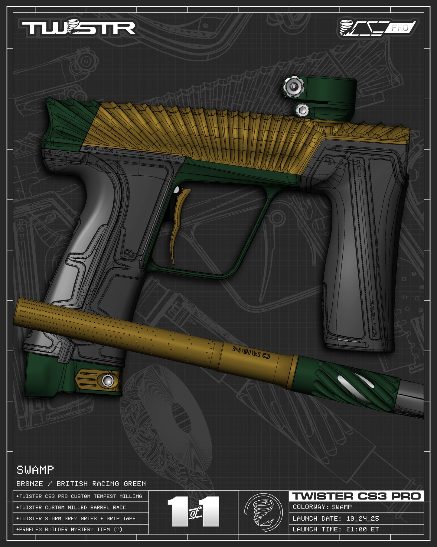 Planet Eclipse TWSTR CS3 PRO - Swamp (Bronze/BRG) [SELECT]