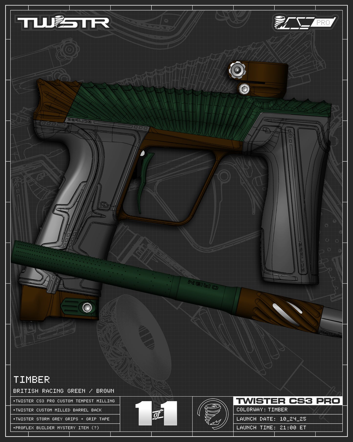 Planet Eclipse TWSTR CS3 PRO - Timber (BRG/Brown) [PRIME]