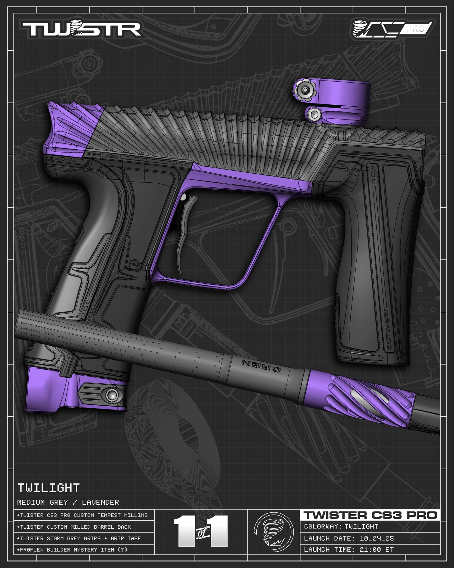 Planet Eclipse TWSTR CS3 PRO - Twilight (Medium Grey/Lavender) [SELECT]