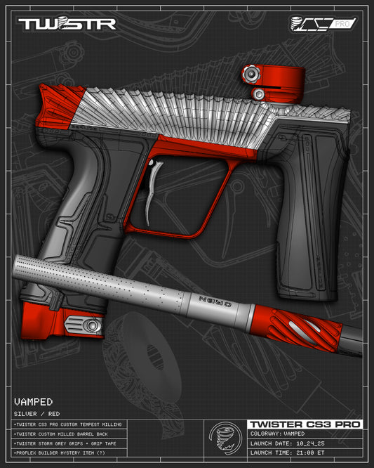 Planet Eclipse TWSTR CS3 PRO - Vamped (Silver/Red) [SWAP]