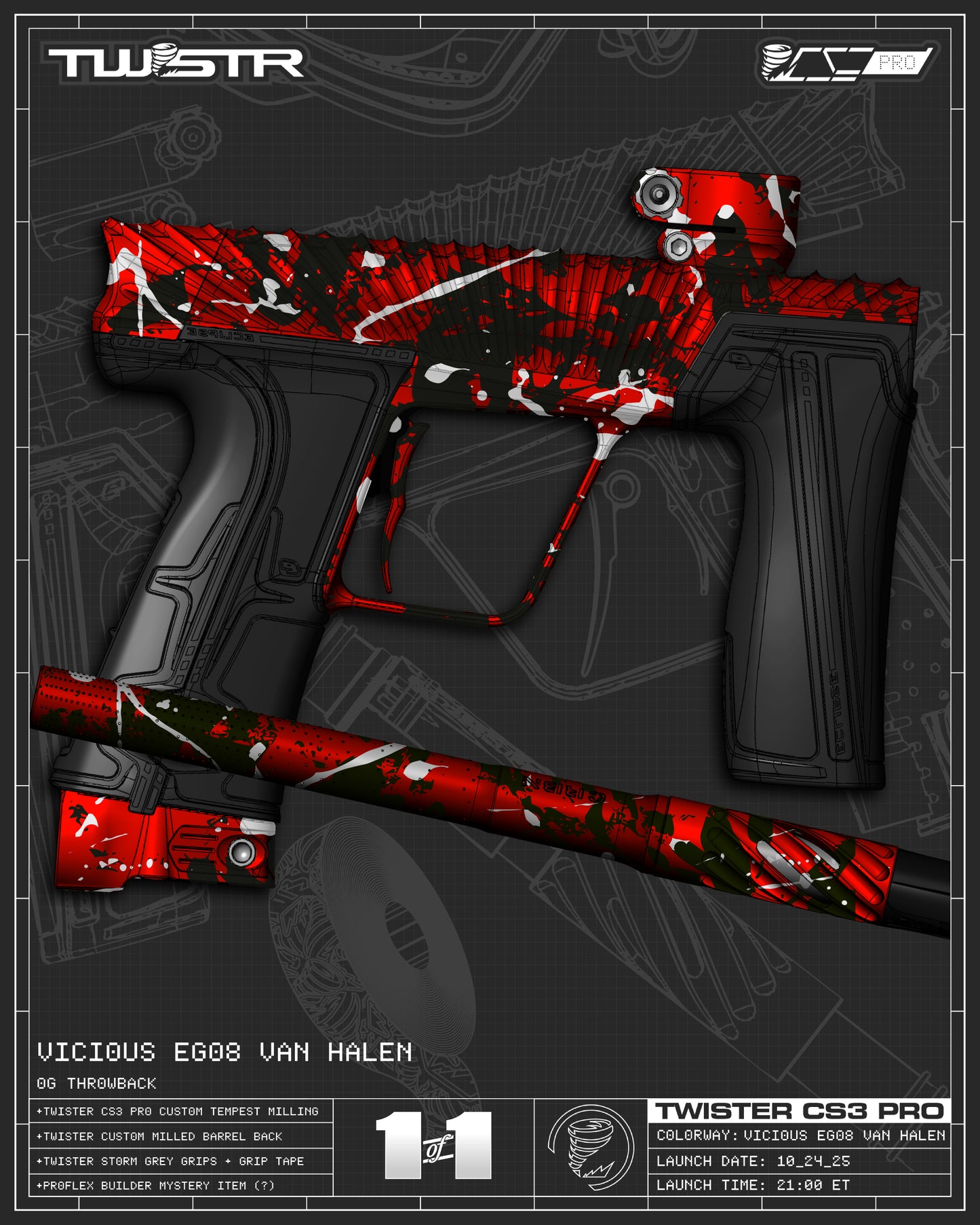 Planet Eclipse TWSTR CS3 PRO - Vicious Van Halen Splash [OG Throwback]