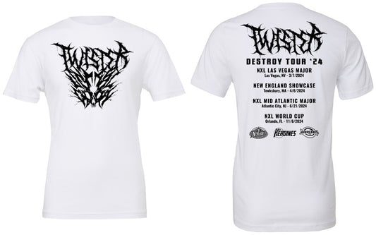 TWSTR World Tour - Deathcore Shirt [White]
