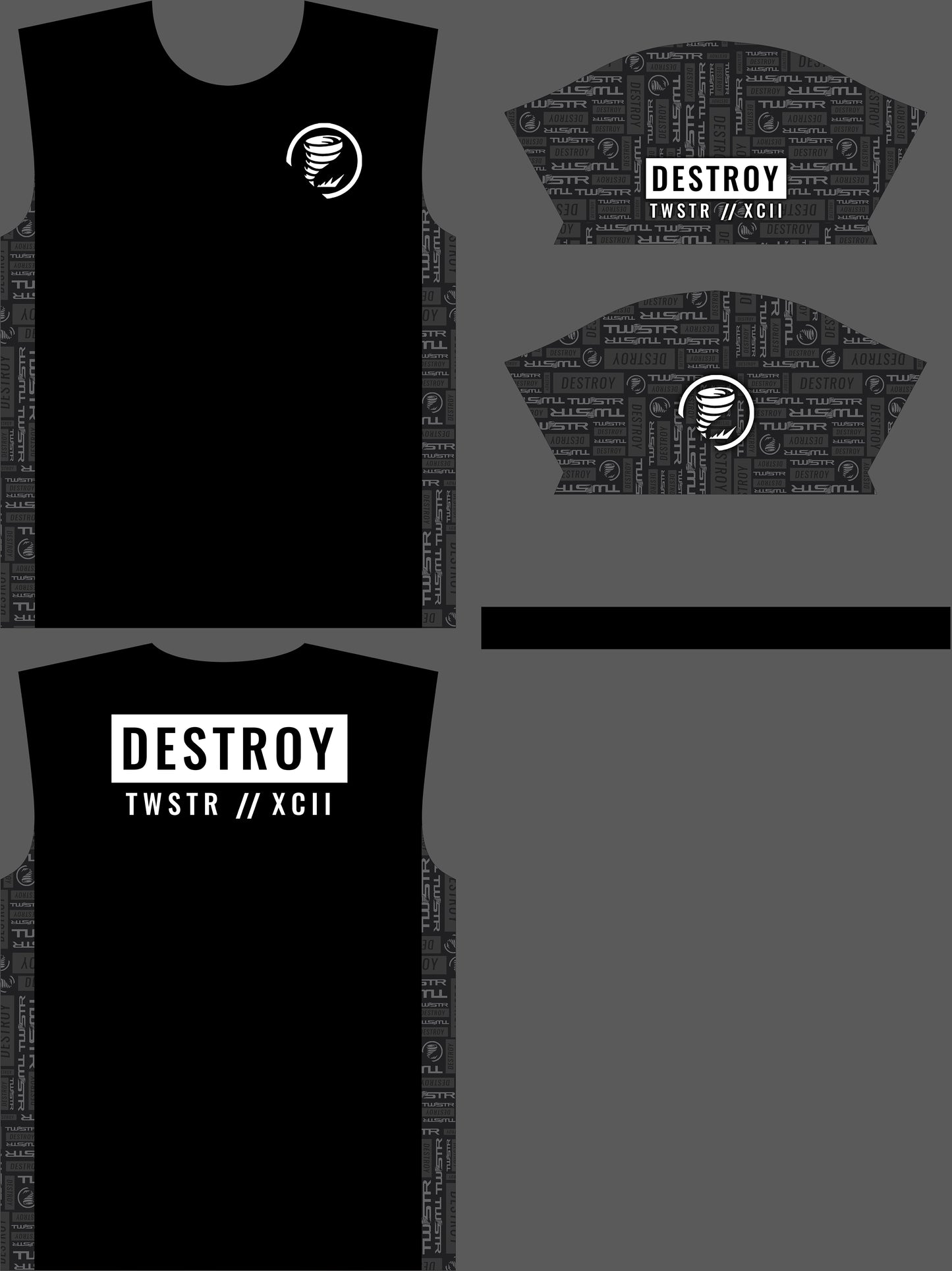 TWSTR JT SS TechTee - DESTROY [Black]