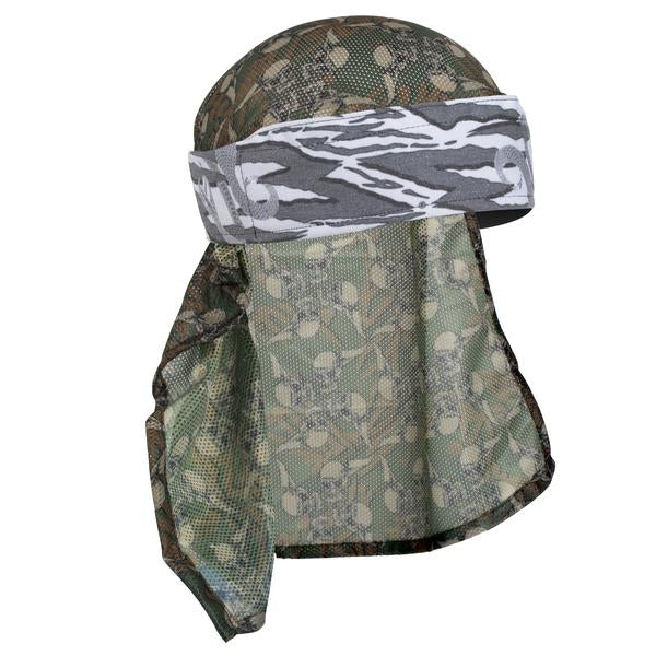HK Army Hostilewear Headwrap - Snakes Grey/Forest Mesh